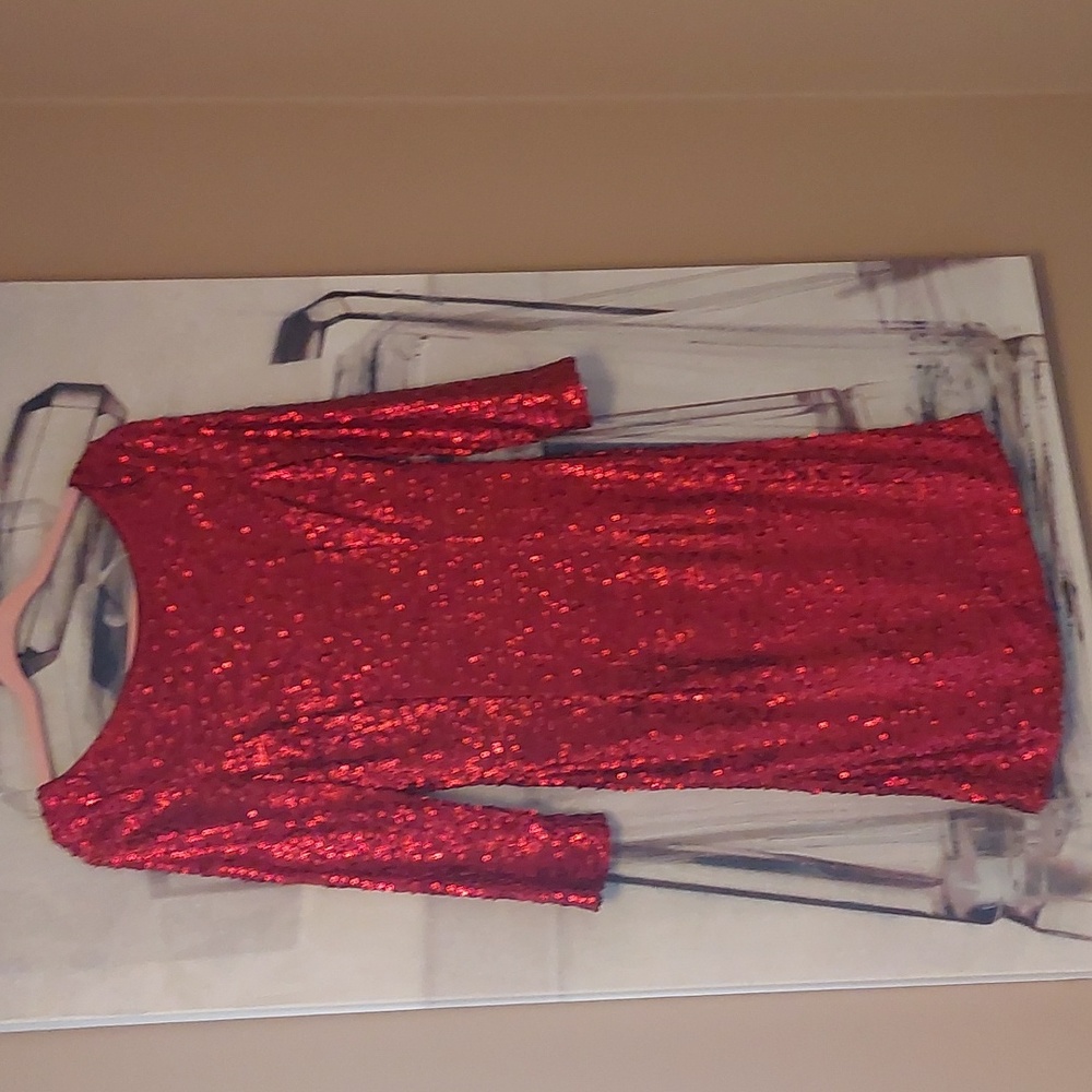 Sequin red dress